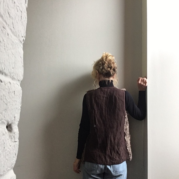 BCX Brown faux fur vest size  small - Picture 5 of 7